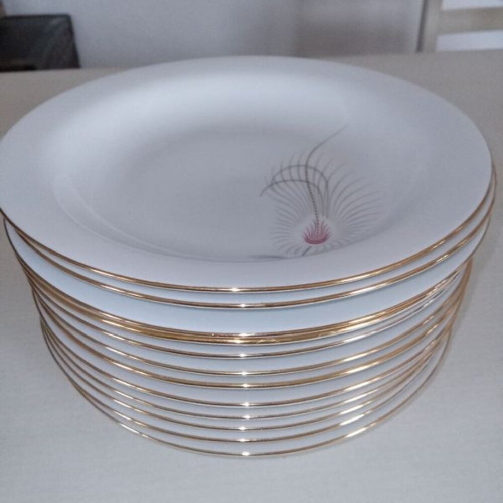 RHEINPFALZ HARTPORZELLAN: 12 porcelain soup plates - Picture 2 of 4